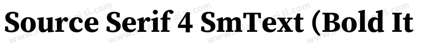 Source Serif 4 SmText (Bold Italic)字体转换